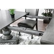 Bowery Hill Wood Extendable Dining Table in Gray