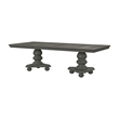 Bowery Hill Wood Extendable Dining Table in Gray