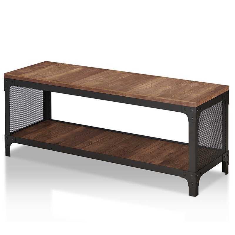 Bowery Hill Modern Wood Multi Purpose Bench in Reclaimed Oak