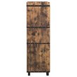 Bowery Hill Farmhouse Wood 4-Bottle Wine Rack in Brown