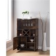 Bowery Hill Farmhouse Wood 4-Bottle Wine Rack in Brown