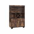 Bowery Hill Farmhouse Wood 4-Bottle Wine Rack in Brown