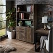 Bowery Hill Transitional Wood 3-Shelf Bookcase in Reclaimed Oak