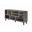 Bowery Hill Mid-century Wood 7-Shelf TV Stand in Gray
