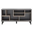 Bowery Hill Mid-century Wood 7-Shelf TV Stand in Gray