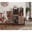 Bowery Hill Mid-Century Wood Multi-Storage Wine Rack in Walnut