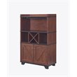 Bowery Hill Farmhouse Wood 4-Bottle Wine Rack in Vintage Walnut