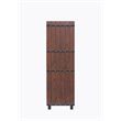 Bowery Hill Farmhouse Wood 4-Bottle Wine Rack in Vintage Walnut