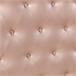Bowery Hill Contemporary Wood Queen Panel Bed with Faux Leather in Rose Gold