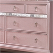 Bowery Hill 7-Drawer Contemporary Solid Wood Dresser in Rose Gold