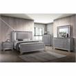Bowery Hill 2-Drawer Contemporary Solid Wood Nightstand in Gray