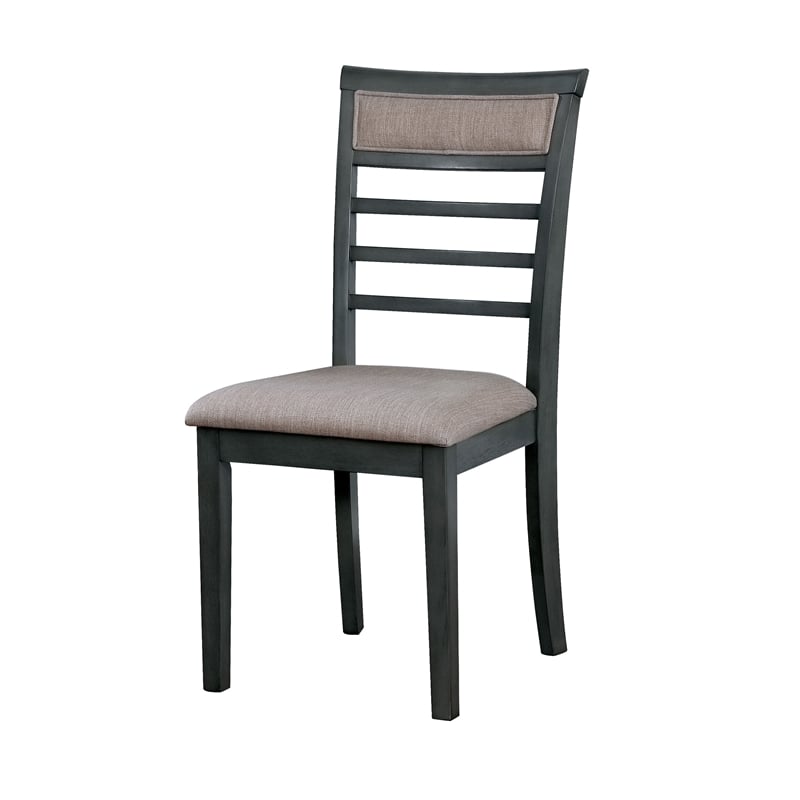 Bowery Hill Transitional Wood 7-piece Dining Set in Weathered Gray