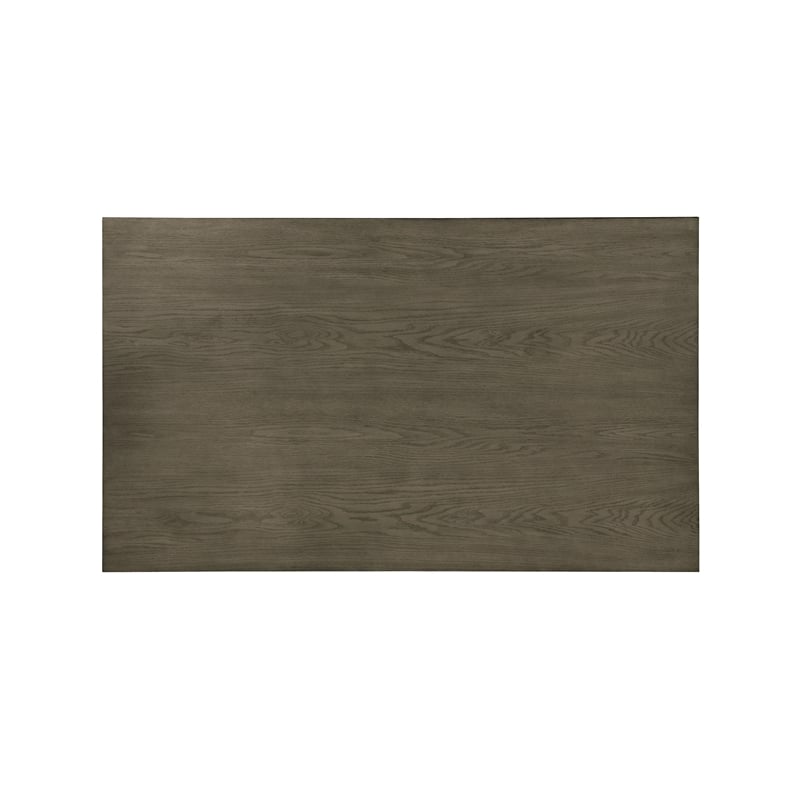 Bowery Hill Transitional Wood 7-piece Dining Set in Weathered Gray