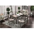 Bowery Hill Transitional Wood 7-piece Dining Set in Weathered Gray