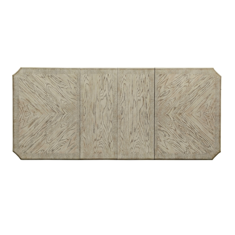 Bowery Hill Wood Dining Table with Leaf in Antique White