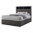 Bowery Hill Contemporary Wood King Storage Panel Bed in Gray