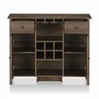 Bowery Hill Farmhouse Wood Multi-Storage Buffet in Distressed Walnut
