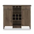 Bowery Hill Farmhouse Wood Multi-Storage Buffet in Distressed Walnut