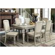 Bowery Hill Transitional Wood 7-Piece Dining Set in Antique White
