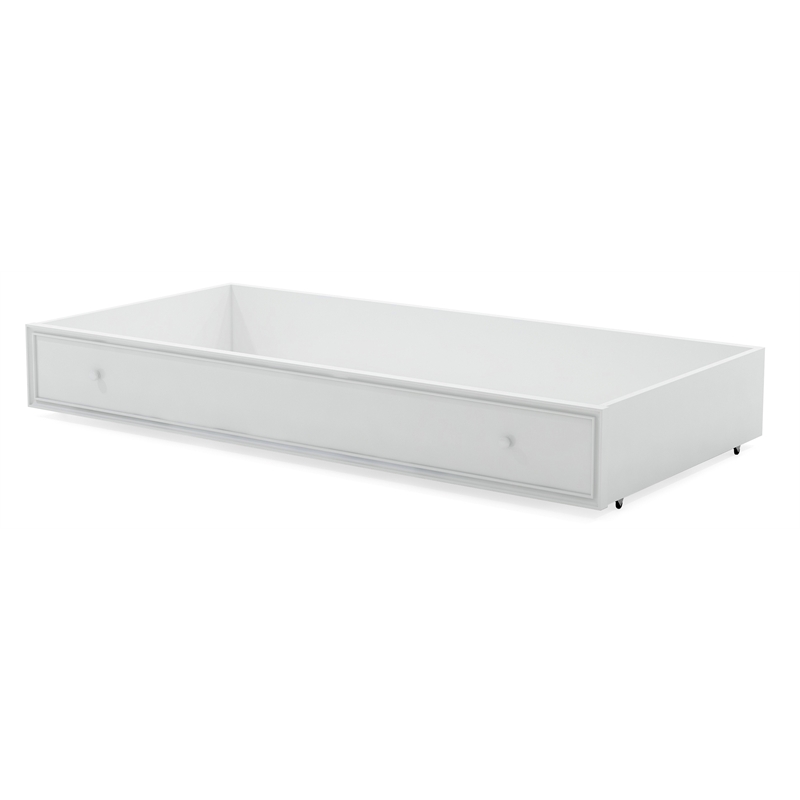 Bowery Hill Transitional Solid Wood/Wood Veneer/MDF Trundle in White