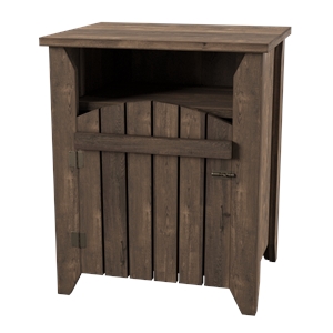 bowery hill farmhouse wood storage end table in reclaimed oak
