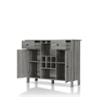 Bowery Hill Contemporary Wood Multi-Storage Buffet Server in Gray