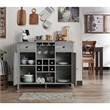 Bowery Hill Contemporary Wood Multi-Storage Buffet Server in Gray