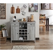 Bowery Hill Contemporary Wood Multi-Storage Buffet Server in Gray