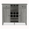 Bowery Hill Contemporary Wood Multi-Storage Buffet Server in Gray