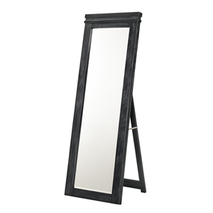 bowery hill farmhouse wood stand-alone mirror in rustic black