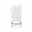 Bowery Hill Contemporary Wood 1-Drawer End Table in White Marble