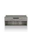 Bowery Hill Rustic Wood Storage Coffee Table in Vintage Gray