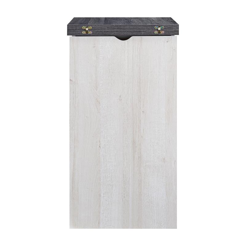 Bowery Hill Transitional Wood Expandable Home Bar in White Oak