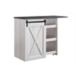 Bowery Hill Transitional Wood Expandable Home Bar in White Oak