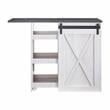 Bowery Hill Transitional Wood Expandable Home Bar in White Oak