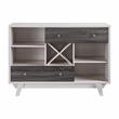 Bowery Hill Mid-Century Wood Multi-Storage Buffet in White Oak