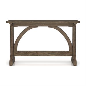 bowery hill farmhouse wood console table in reclaimed oak