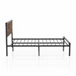 Bowery Hill Contemporary Metal Full Platform Bed in Brown/Dark Brown