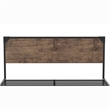Bowery Hill Contemporary Metal Queen Platform Bed in Brown/Dark Brown