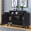 Bowery Hill Mid-century Wood Wine Storage Buffet in Cappuccino