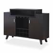 Bowery Hill Mid-century Wood Wine Storage Buffet in Cappuccino