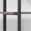 Bowery Hill Industrial Metal 58-Inch Bookcase in Antique Gray