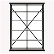 Bowery Hill Industrial Metal 58-Inch Bookcase in Antique Gray