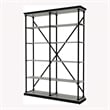 Bowery Hill Industrial Metal 58-Inch Bookcase in Antique Gray