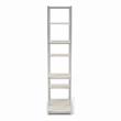 Bowery Hill Modern Metal 7-Shelf Bookcase in Chrome and White