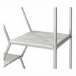 Bowery Hill Modern Metal 7-Shelf Bookcase in Chrome and White