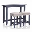 Bowery Hill Wood Antique Blue Counter Height Dining Set Rectangular 48