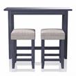 Bowery Hill Wood Antique Blue Counter Height Dining Set Rectangular 48