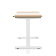 Bowery Hill Modern Wood and Metal Height Adjustable Desk in White