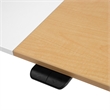 Bowery Hill Modern Wood and Metal Height Adjustable Desk in White